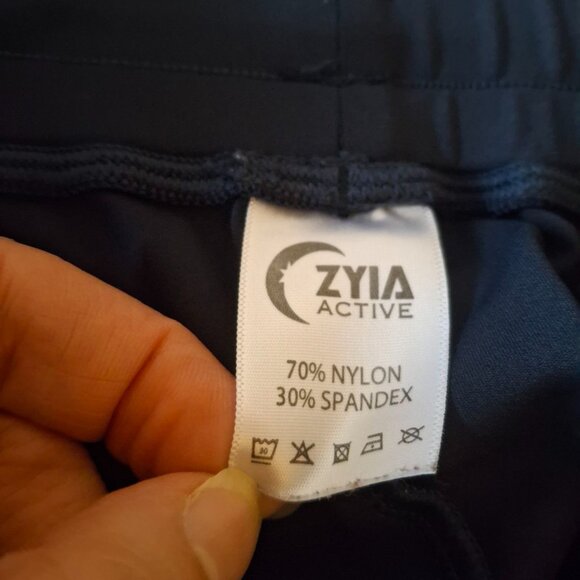 Zyia Active Women's Size XXL Blue Nylon Ankle Zip Activewear Jogger Pants - Picture 2 of 6